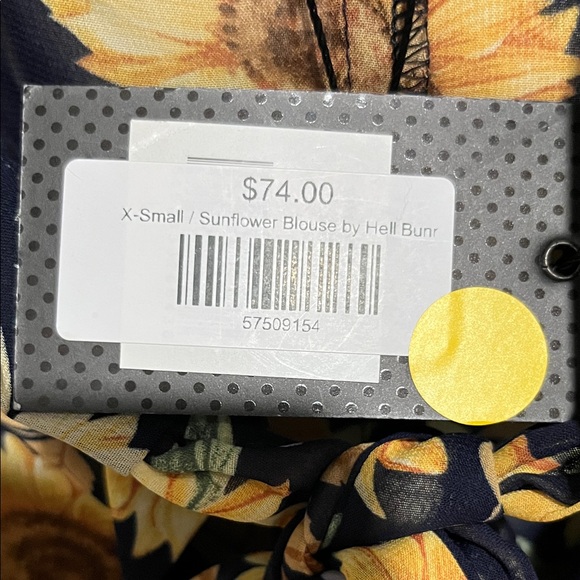 H&M Black and Yellow Sunflower Blouse - Picture 4 of 4